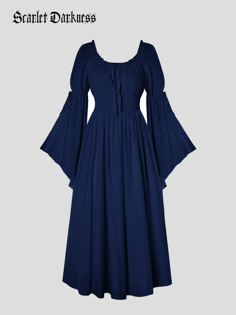 Renaissance Fairy Slit Sleeve Pockets Maxi Dress - Image 12