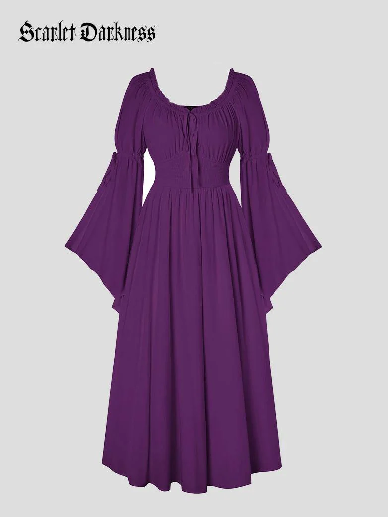 Renaissance Fairy Slit Sleeve Pockets Maxi Dress - Image 15