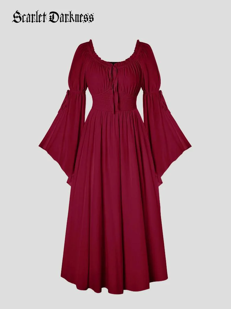 Renaissance Fairy Slit Sleeve Pockets Maxi Dress - Image 21