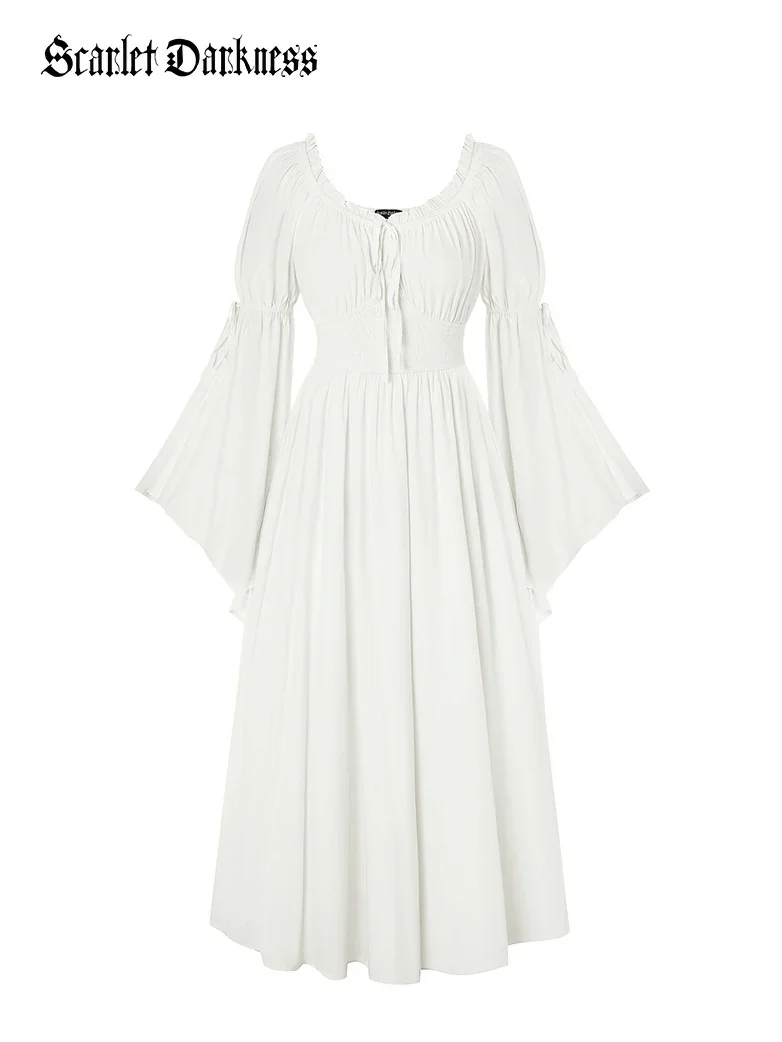 Renaissance Fairy Slit Sleeve Pockets Maxi Dress - Image 30