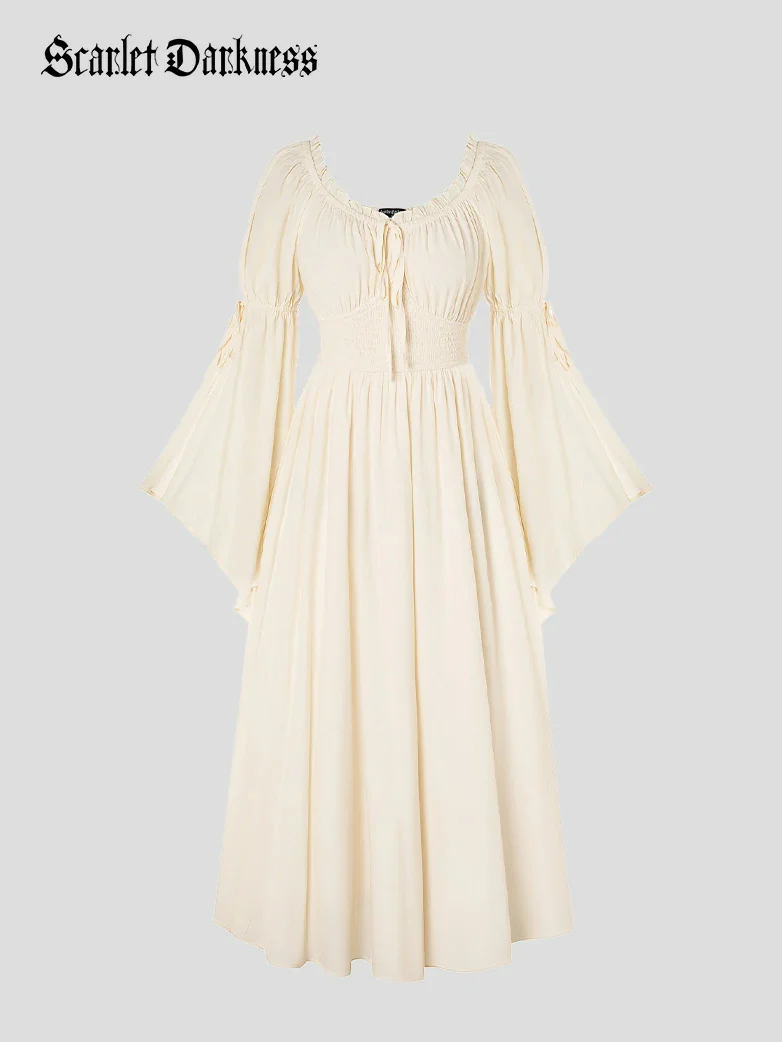 Renaissance Fairy Slit Sleeve Pockets Maxi Dress - Image 35