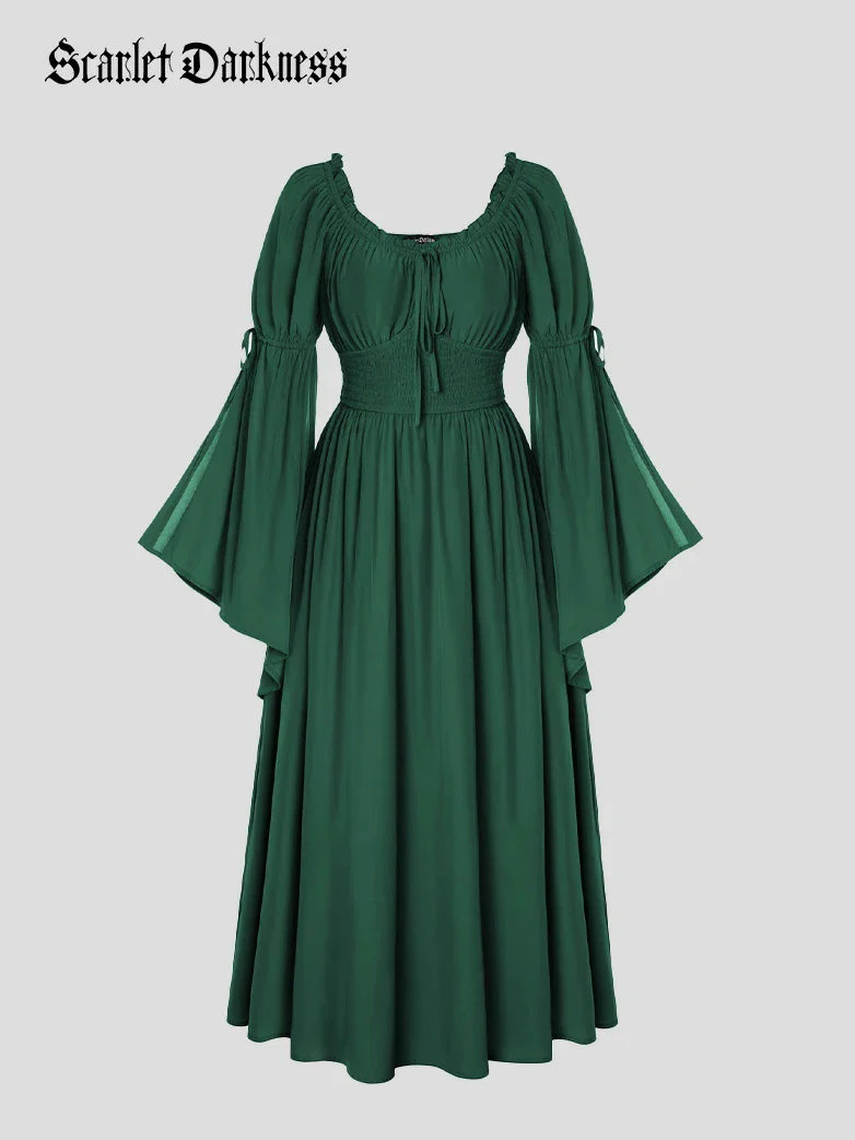 Renaissance Fairy Slit Sleeve Pockets Maxi Dress - Image 40