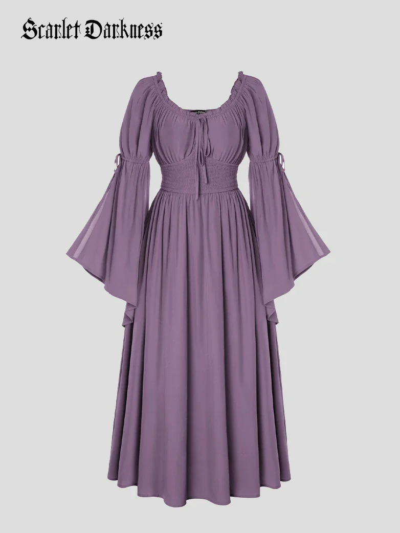 Renaissance Fairy Slit Sleeve Pockets Maxi Dress - Image 6