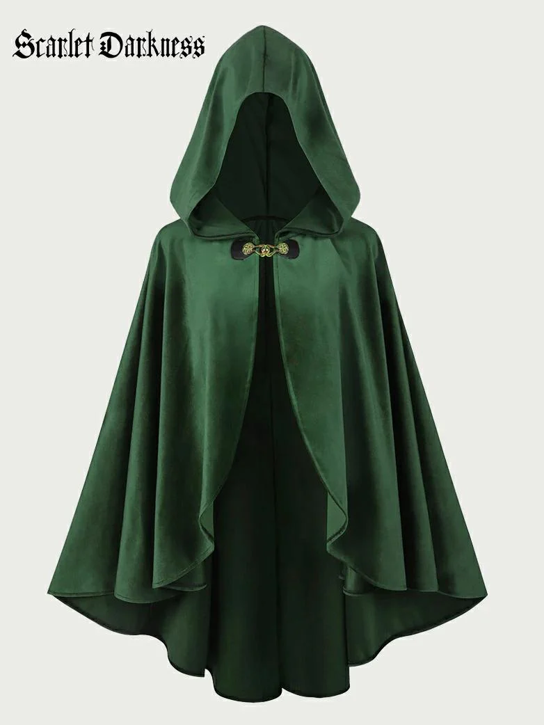 2025 Renaissance Wizard Short Hooded Cloak