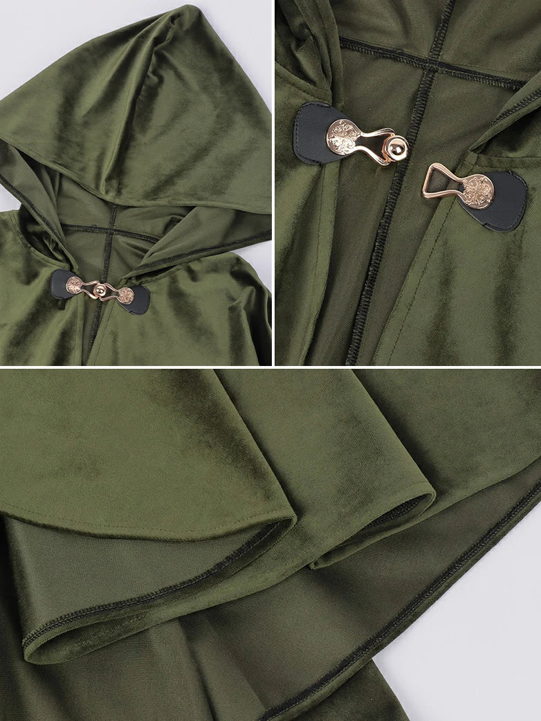 2025 Renaissance Wizard Short Hooded Cloak - Image 4