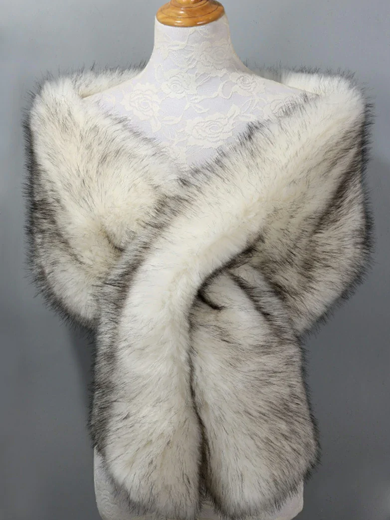 Winter Soft Faux Fur Thick Shawl/Coats for Women - Image 10