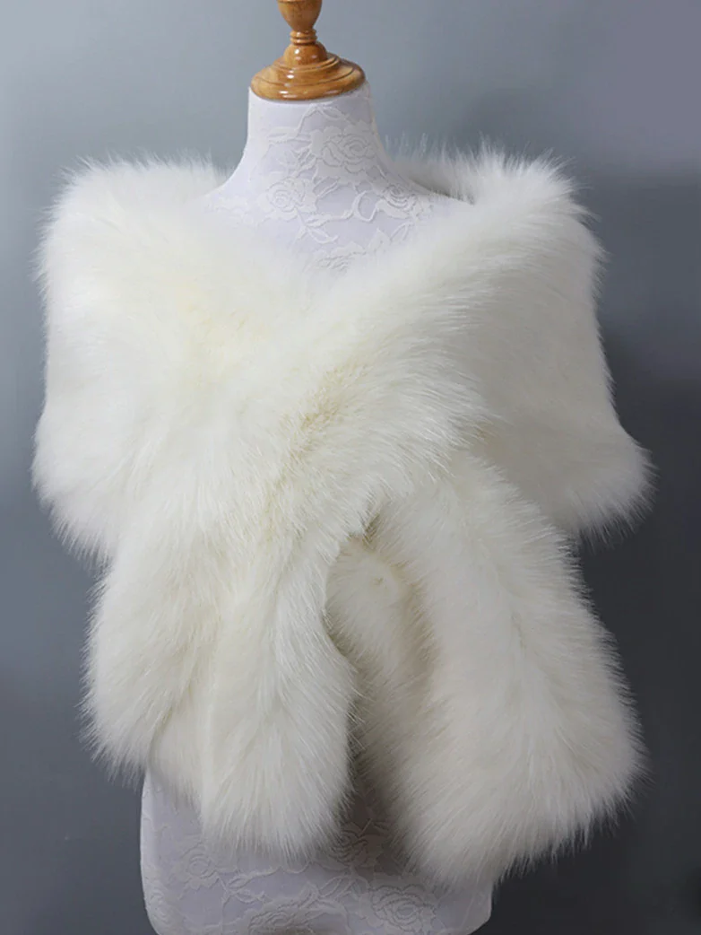 Winter Soft Faux Fur Thick Shawl/Coats for Women - Image 5