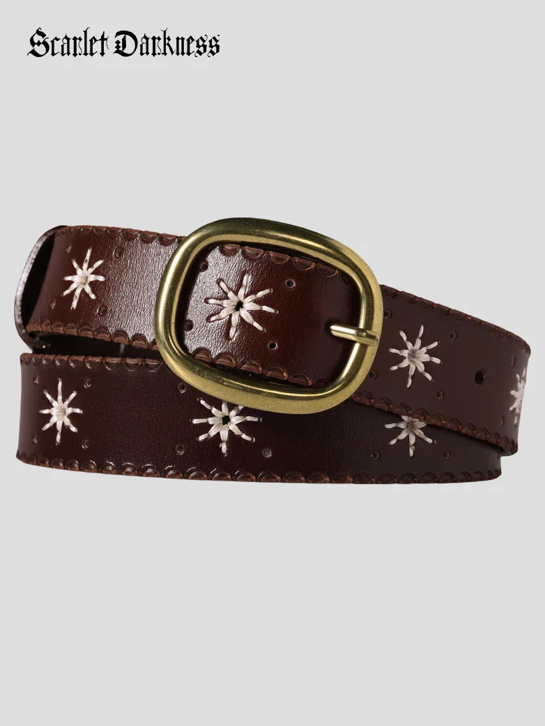 2026 Renaissance Genuine Leather Buckle Waist Belt - Image 7