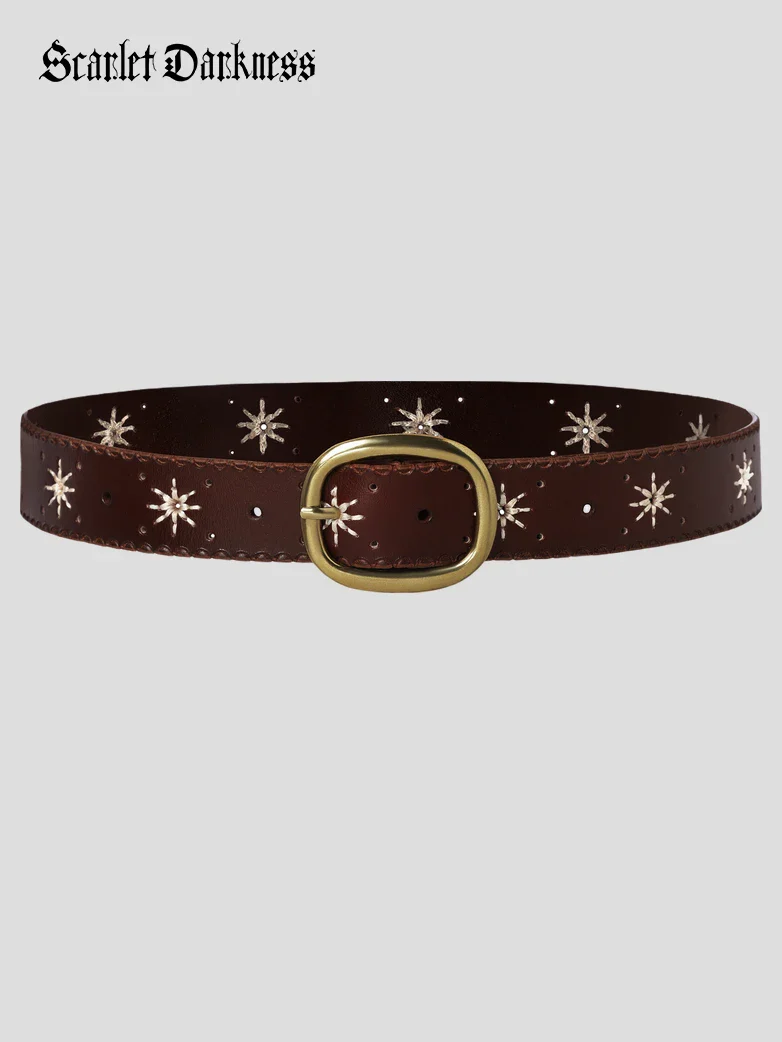 2026 Renaissance Genuine Leather Buckle Waist Belt - Image 8