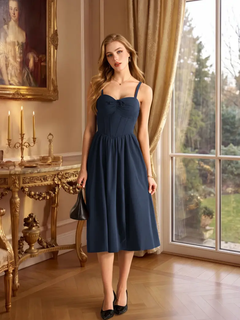 Victorian Slit Corset Party Dress with Pockets - Image 14