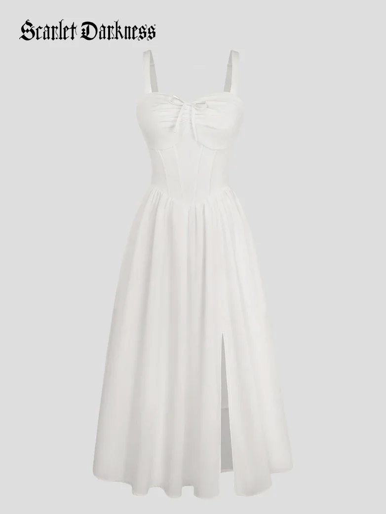 Victorian Slit Corset Party Dress with Pockets - Image 25