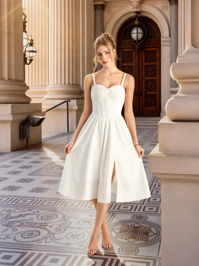 Victorian Slit Corset Party Dress with Pockets - Image 26