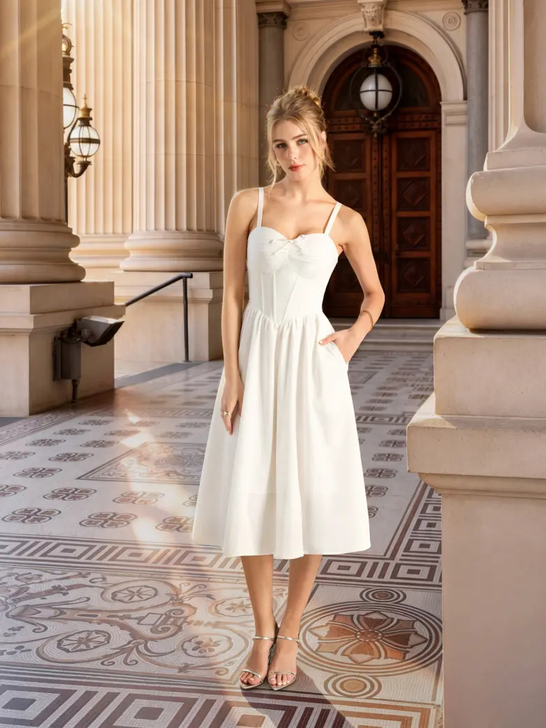 Victorian Slit Corset Party Dress with Pockets - Image 27
