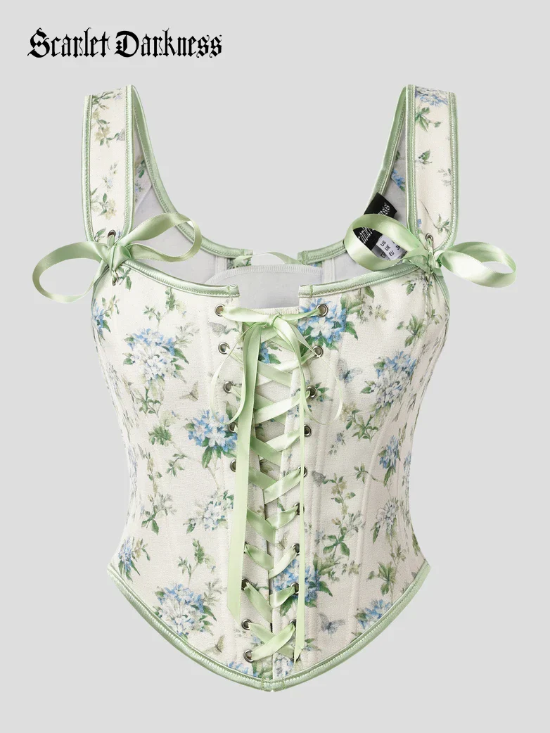 Versatile Cottagecoree Corset Floral Corset Top