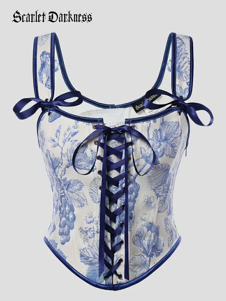 Versatile Cottagecoree Corset Floral Corset Top - Image 16