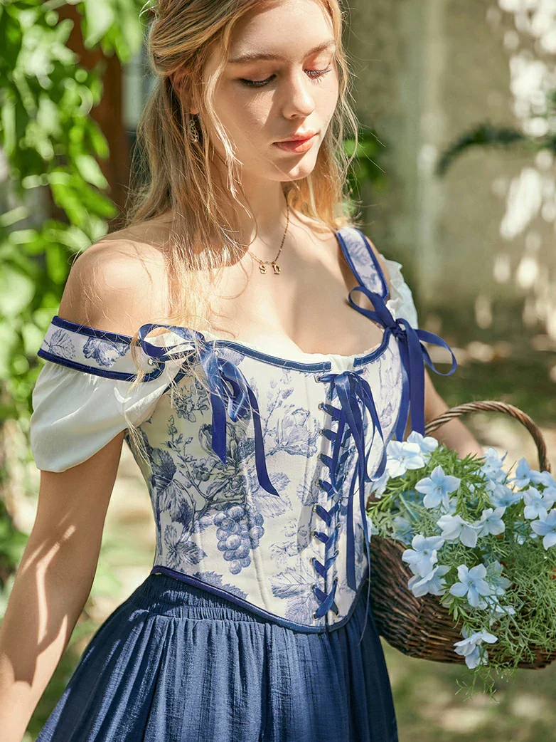 Versatile Cottagecoree Corset Floral Corset Top - Image 18