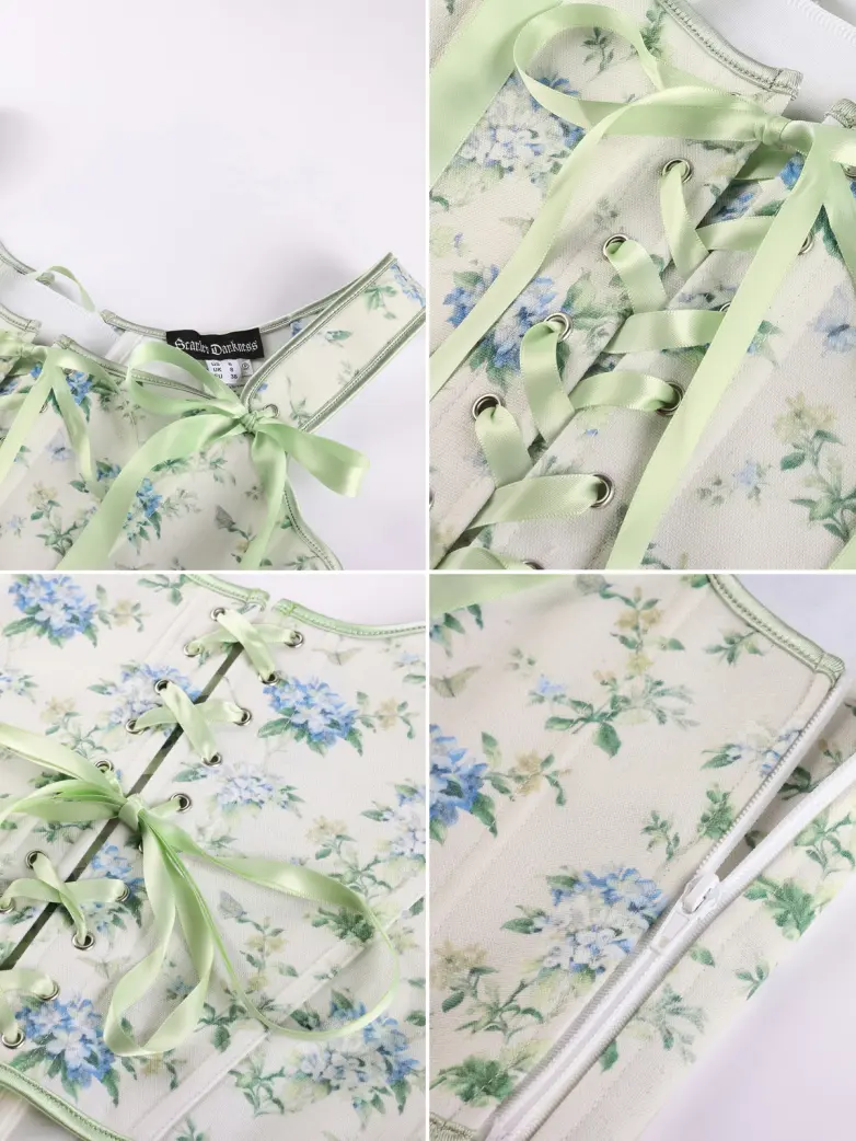 Versatile Cottagecoree Corset Floral Corset Top - Image 2