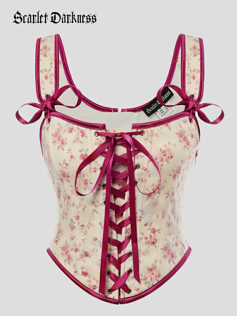 Versatile Cottagecoree Corset Floral Corset Top - Image 23