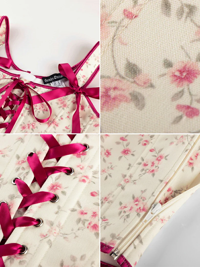Versatile Cottagecoree Corset Floral Corset Top - Image 28