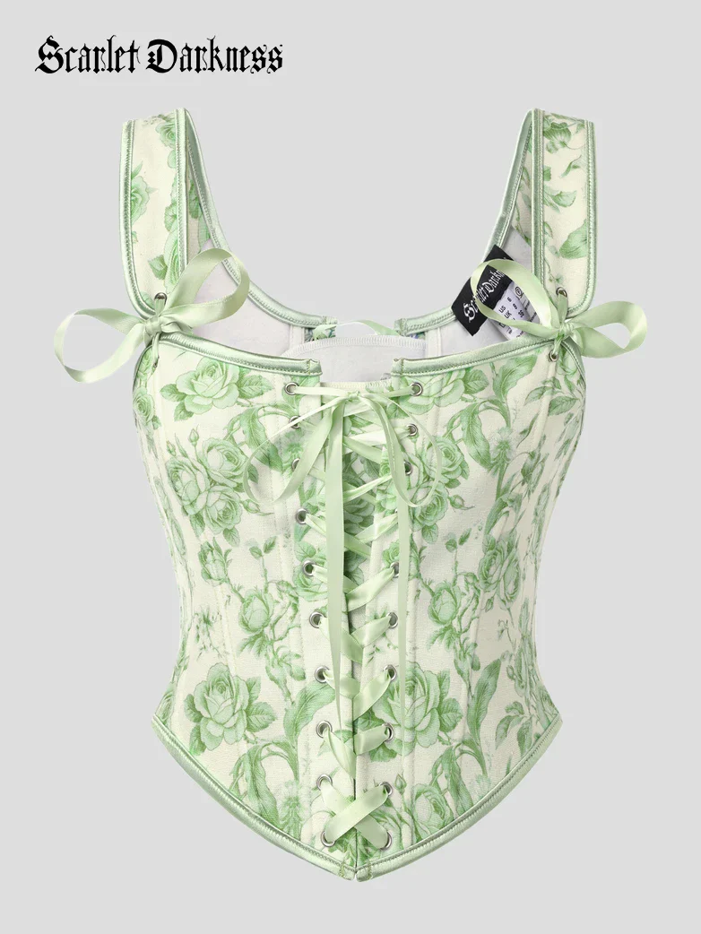 Versatile Cottagecoree Corset Floral Corset Top - Image 34