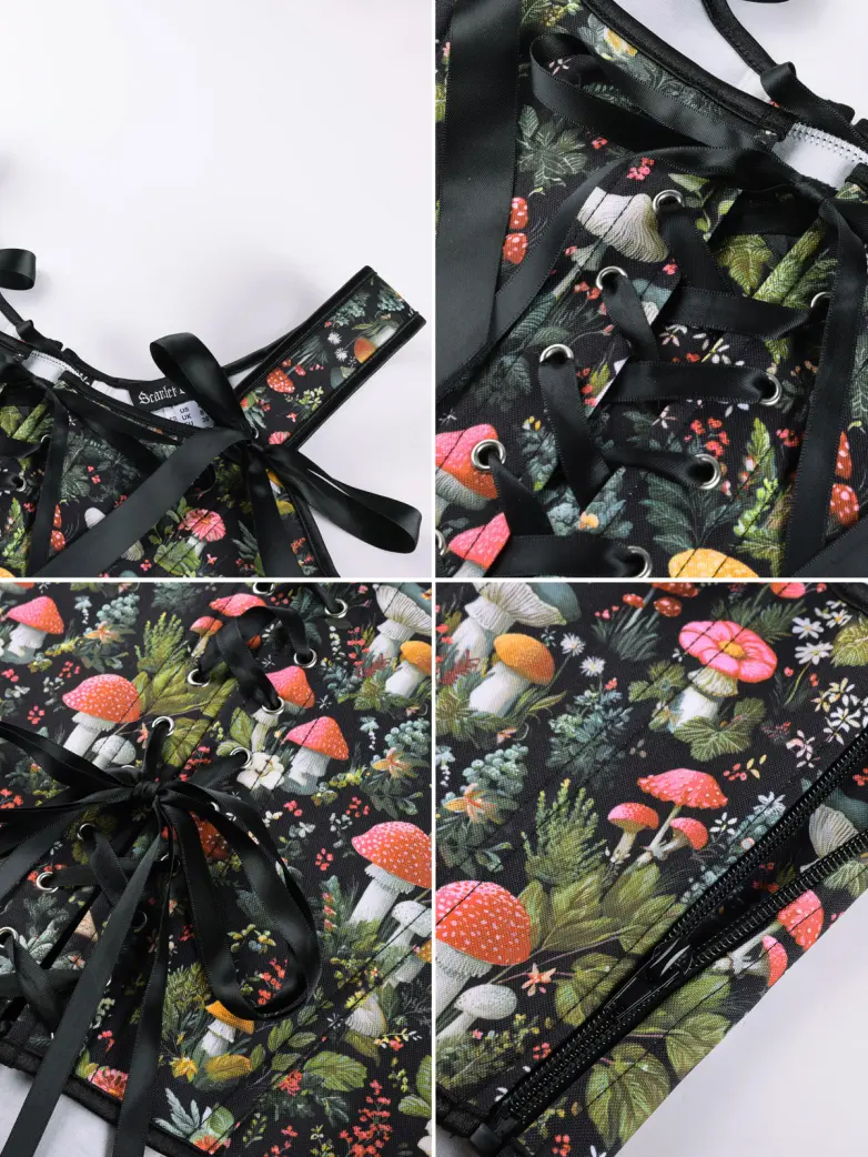 Versatile Cottagecoree Corset Floral Corset Top - Image 4