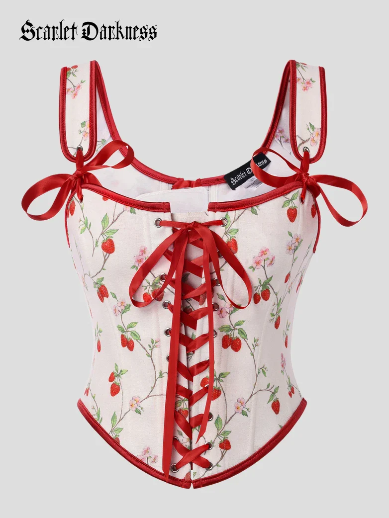 Versatile Cottagecoree Corset Floral Corset Top - Image 5