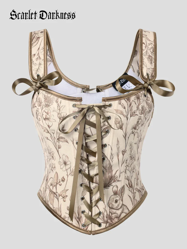 Versatile Cottagecoree Corset Floral Corset Top - Image 7