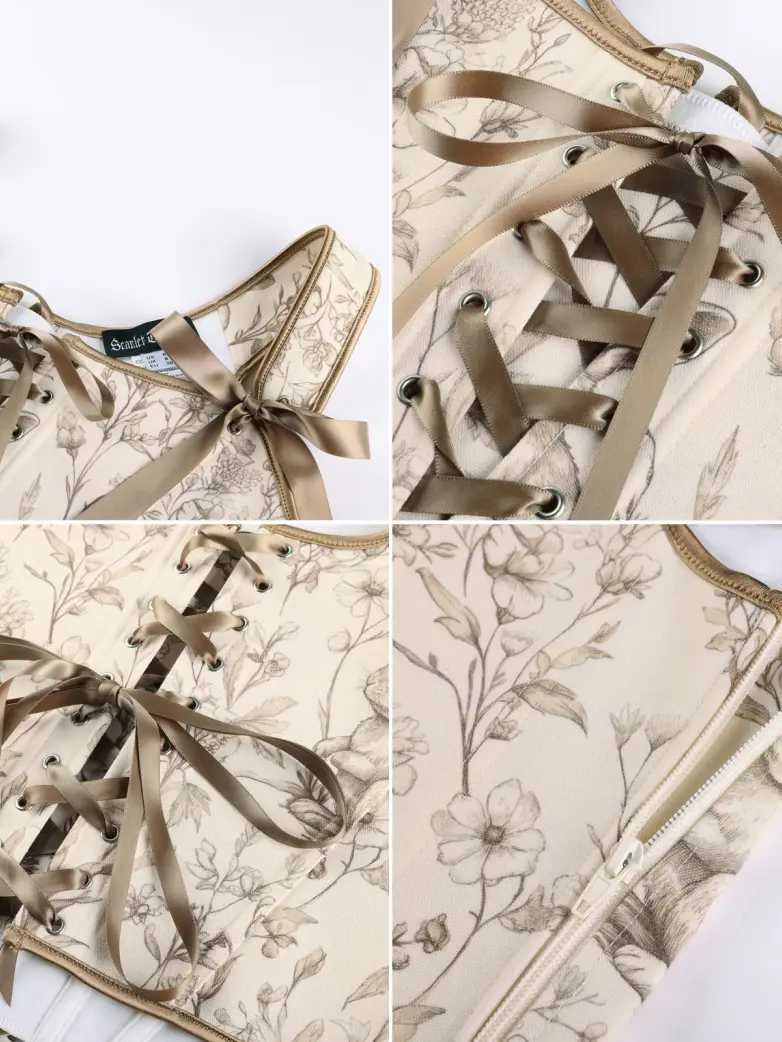 Versatile Cottagecoree Corset Floral Corset Top - Image 8