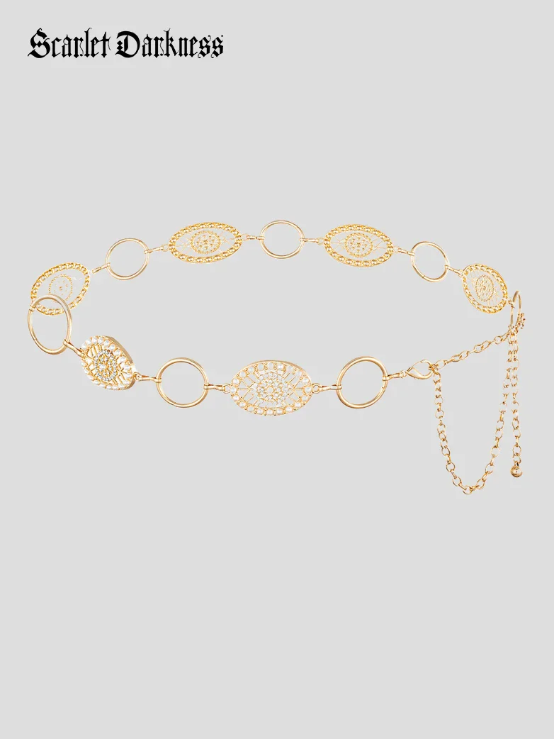 Boho Metal Moon Waist Belt