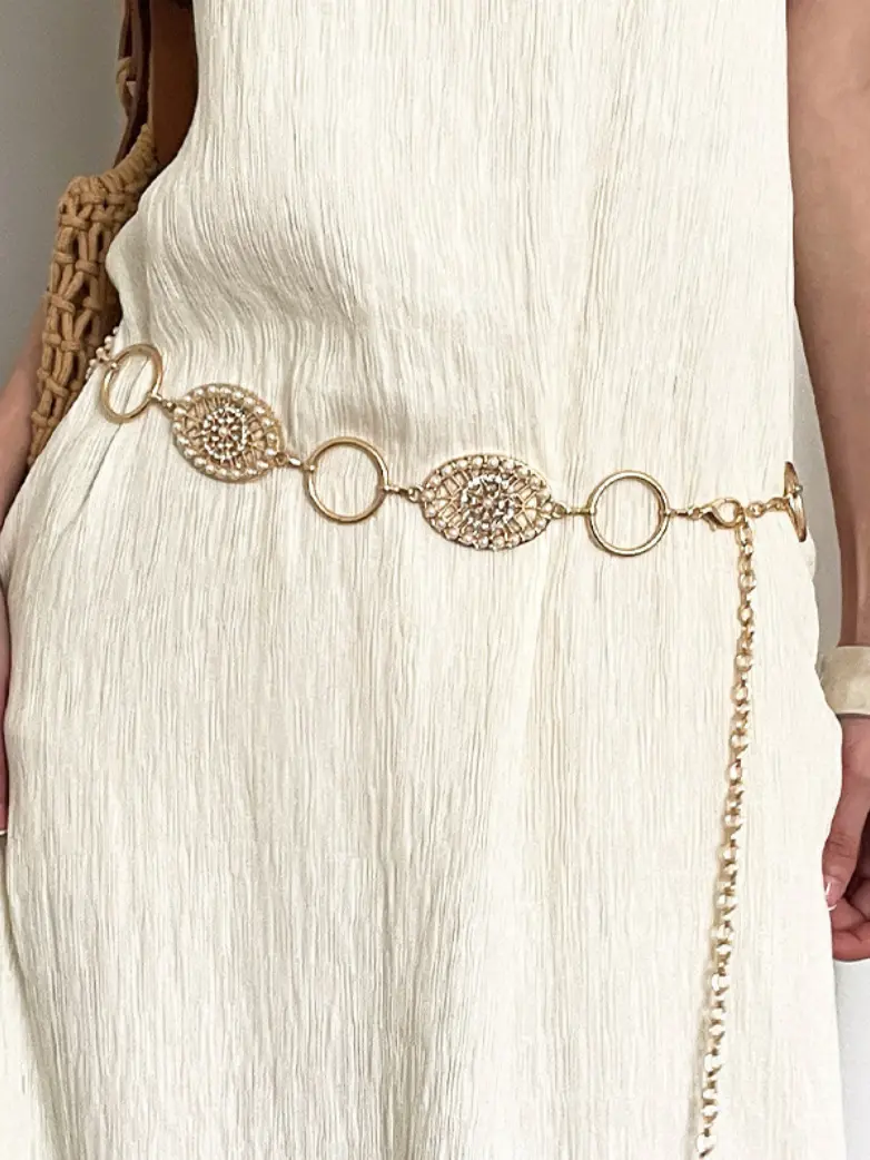 Boho Metal Moon Waist Belt - Image 2