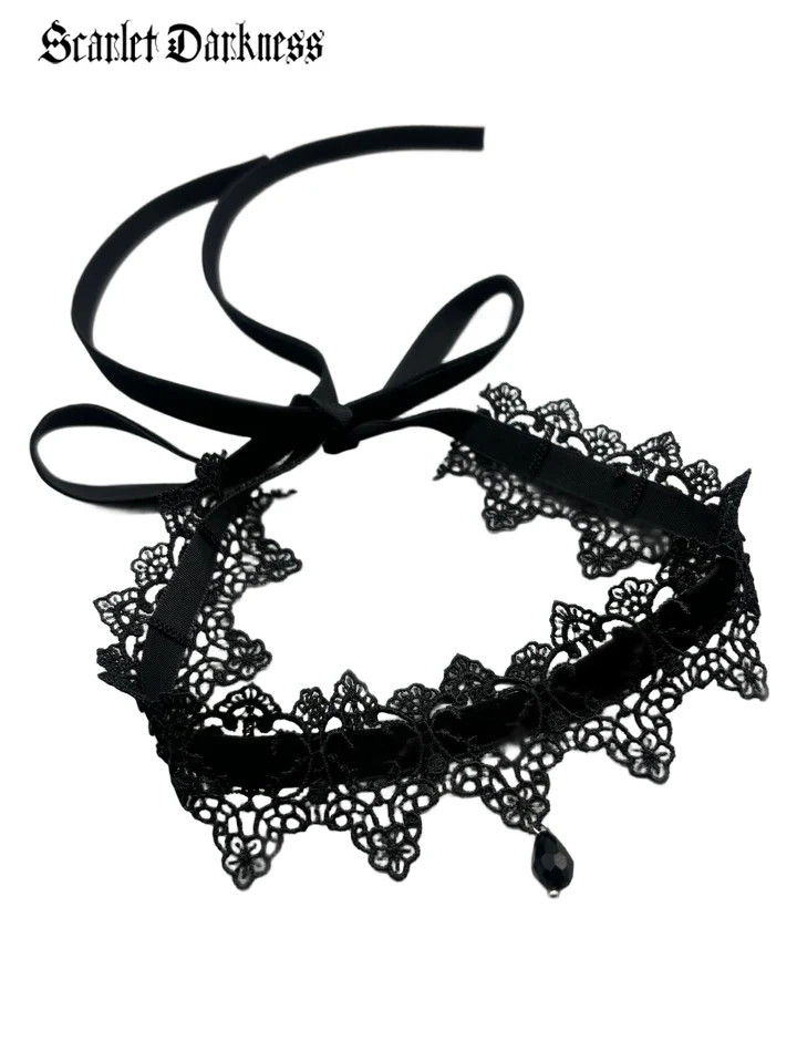 Burgundy Dark Gothic Choker - Image 2