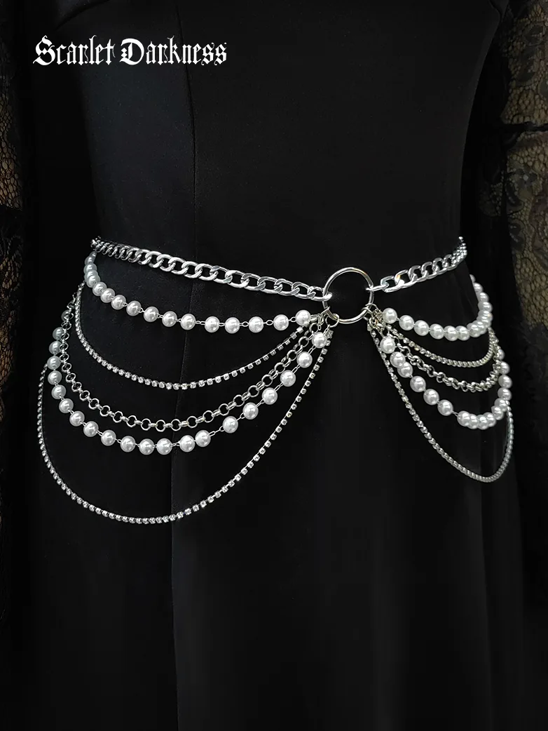 Gothic Fashion Layered Waist Chain