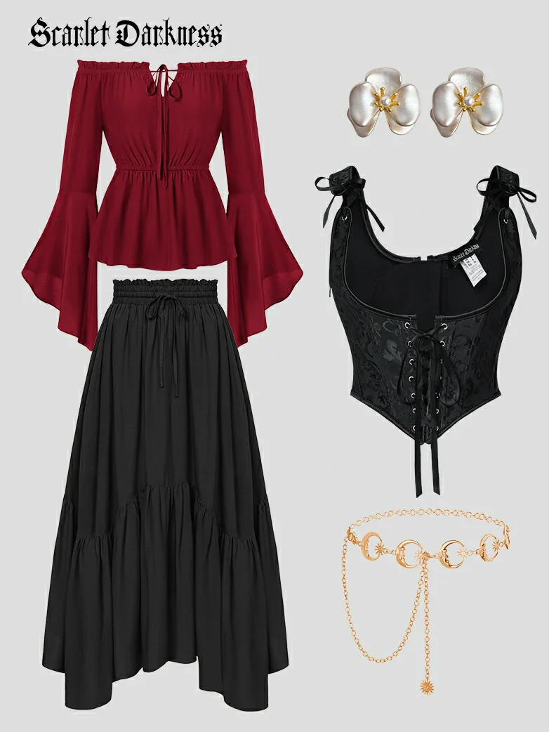 Crimson Peak X Vampire Gothic Costume Scarlet Darkness - Image 10