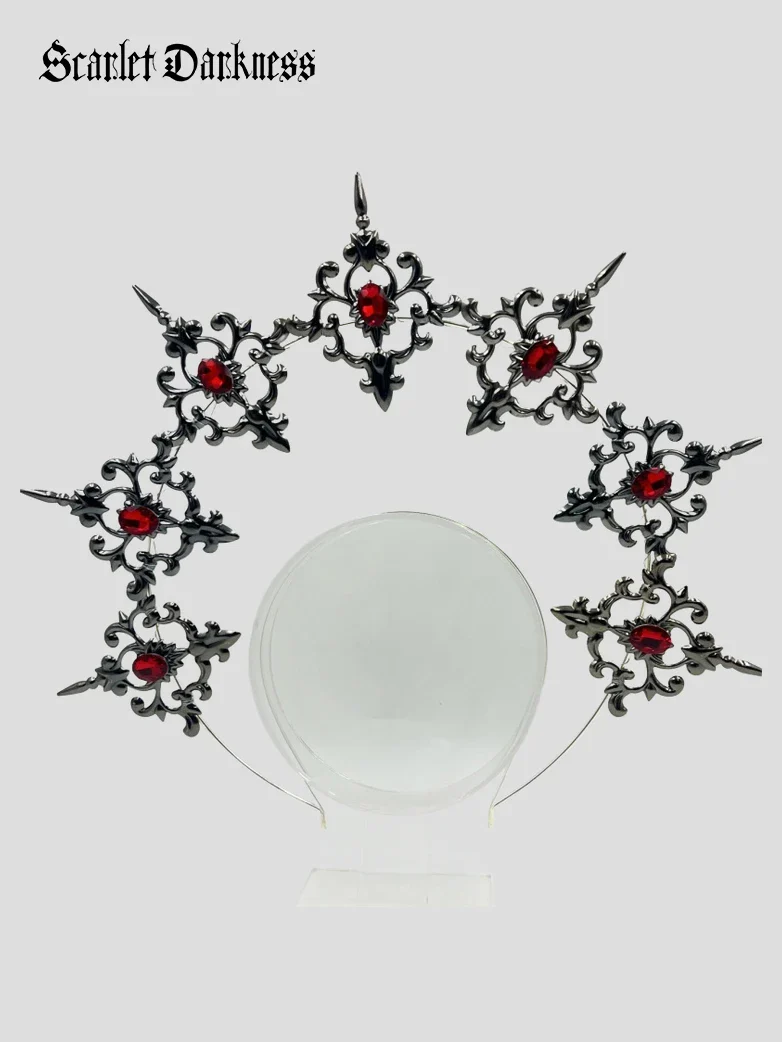 Gothic Halo Metal Crown Headpiece - Image 5