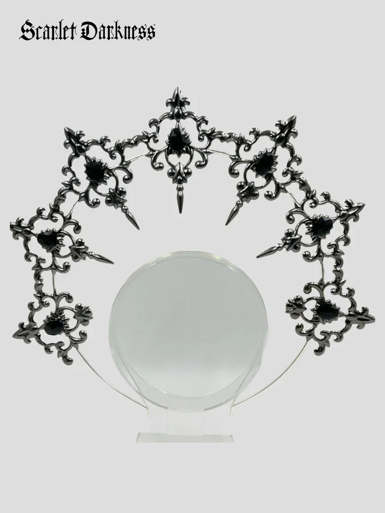 Gothic Halo Metal Crown Headpiece - Image 6