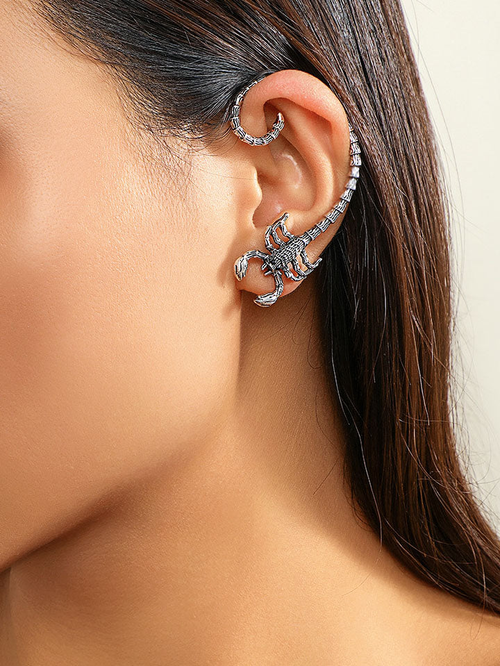 Gothic Punk Scorpion Ear Clips