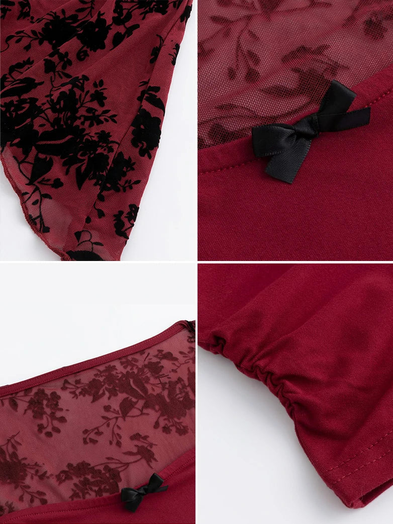 Valentine's Day Gothic Vampire Bell-Sleeve Top - Image 5