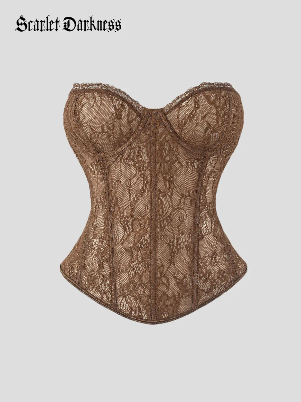 Gothic Victorian Lace Corset Bustier Top