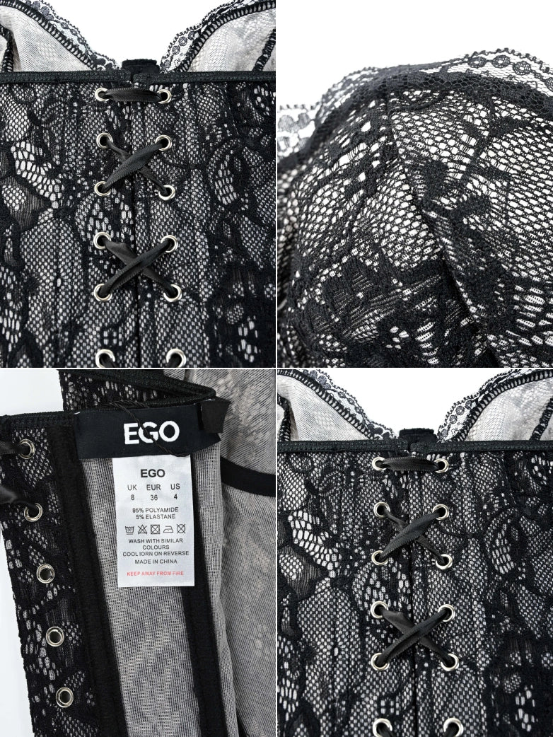Gothic Victorian Lace Corset Bustier Top - Image 10
