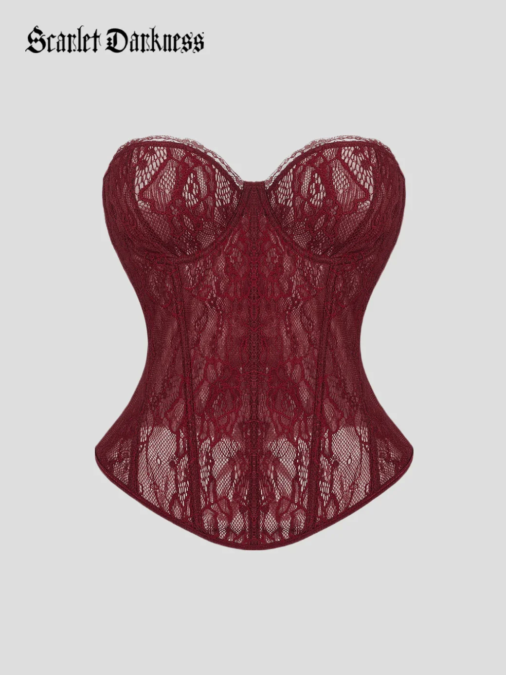 Gothic Victorian Lace Corset Bustier Top - Image 11