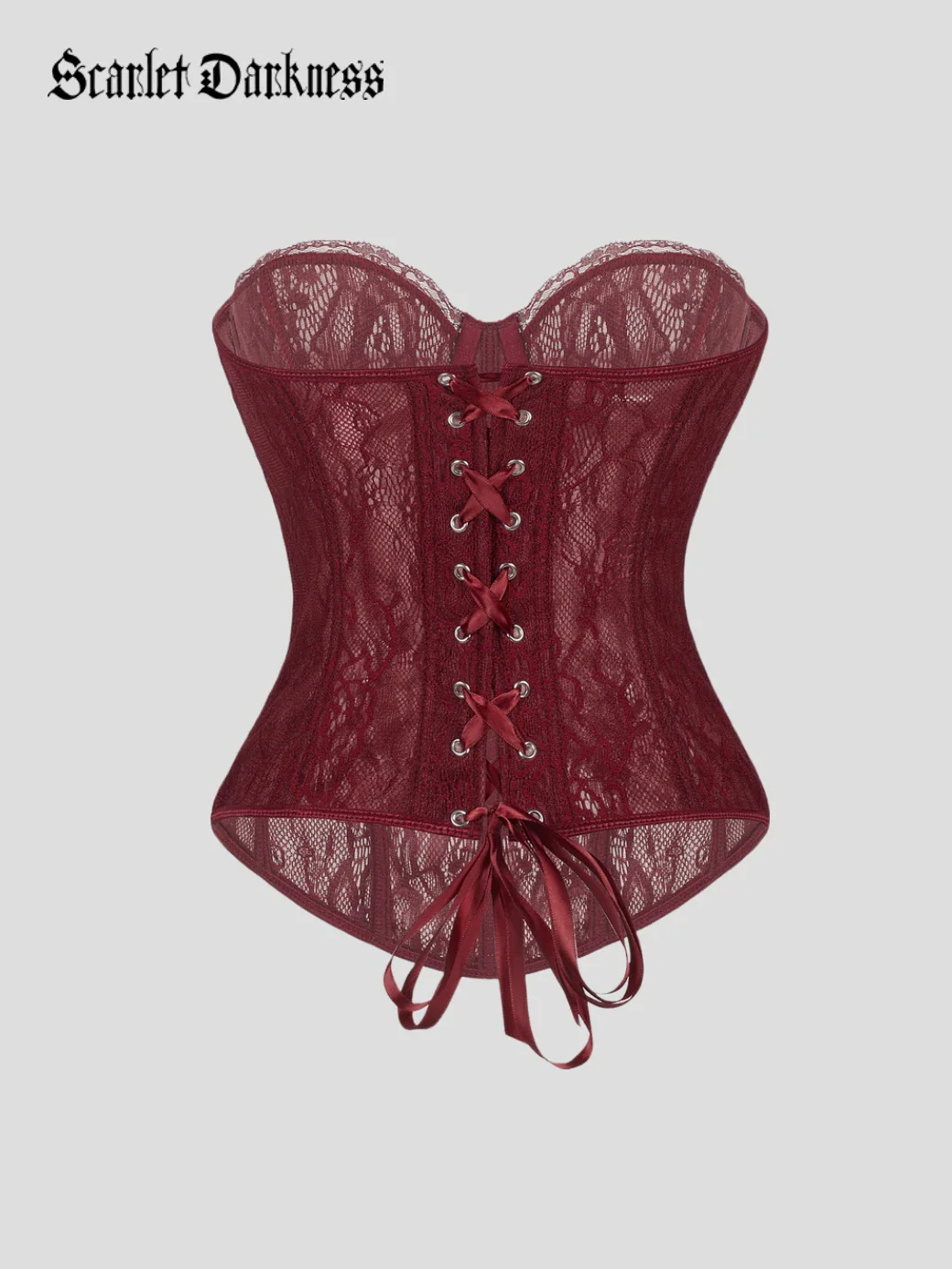 Gothic Victorian Lace Corset Bustier Top - Image 12