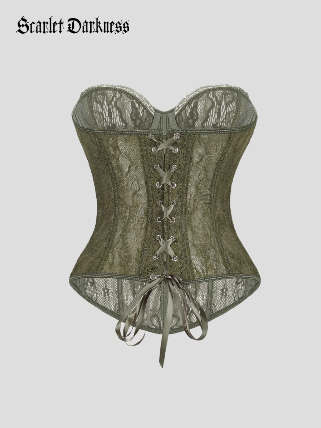 Gothic Victorian Lace Corset Bustier Top - Image 5