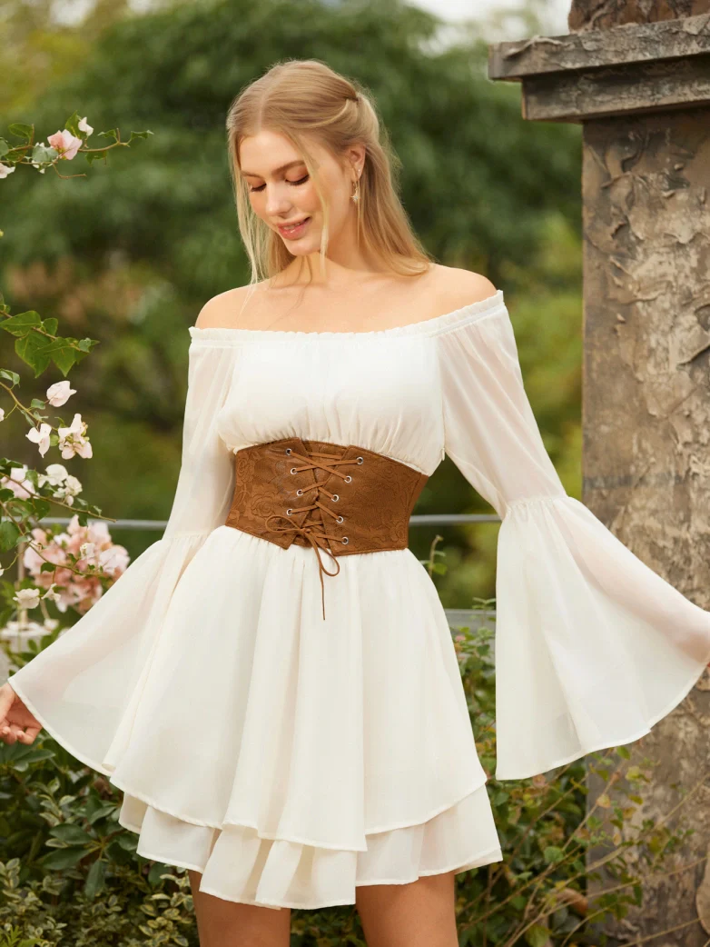 Lace Retro Vintage Elastic Lacing Corset Belts - Image 12
