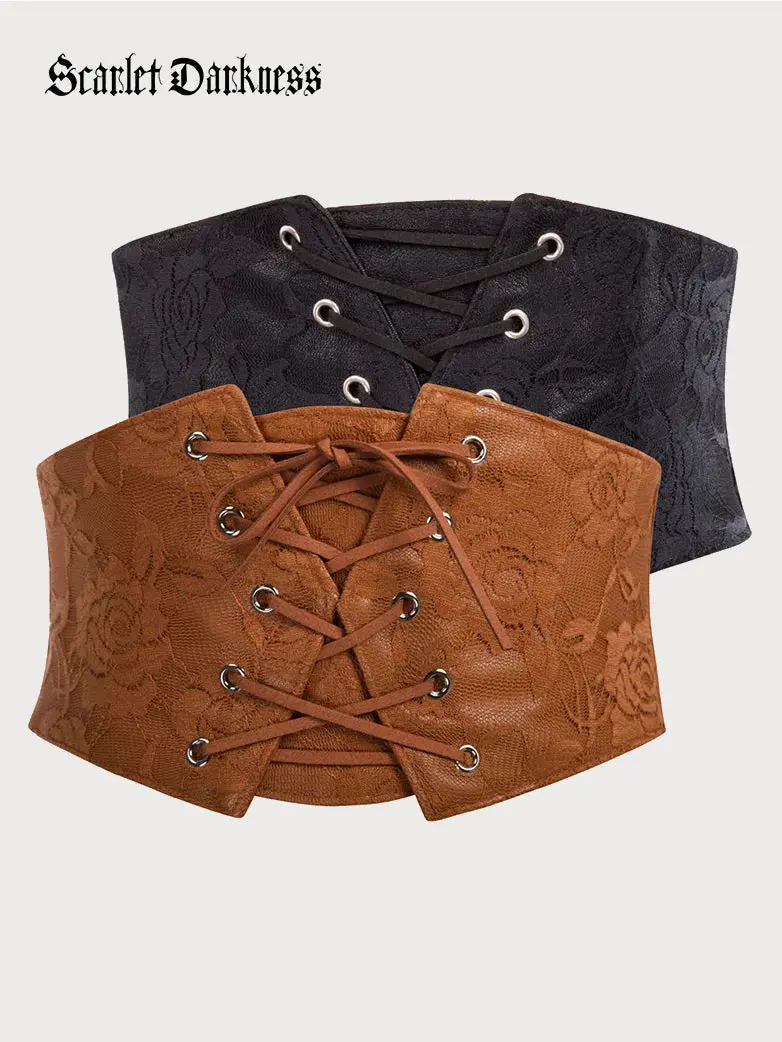 Lace Retro Vintage Elastic Lacing Corset Belts - Image 17