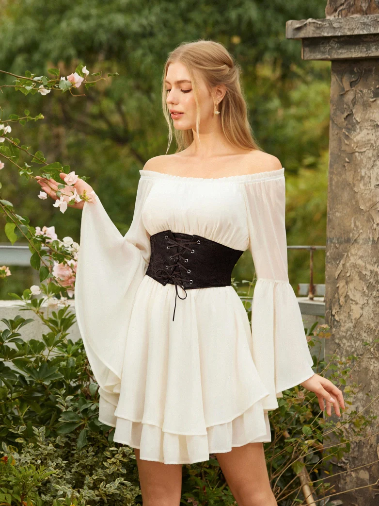 Lace Retro Vintage Elastic Lacing Corset Belts - Image 21