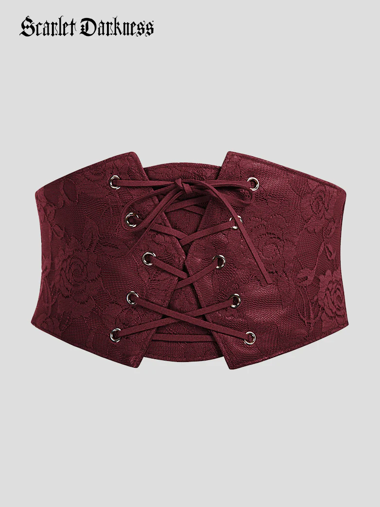 Lace Retro Vintage Elastic Lacing Corset Belts - Image 25