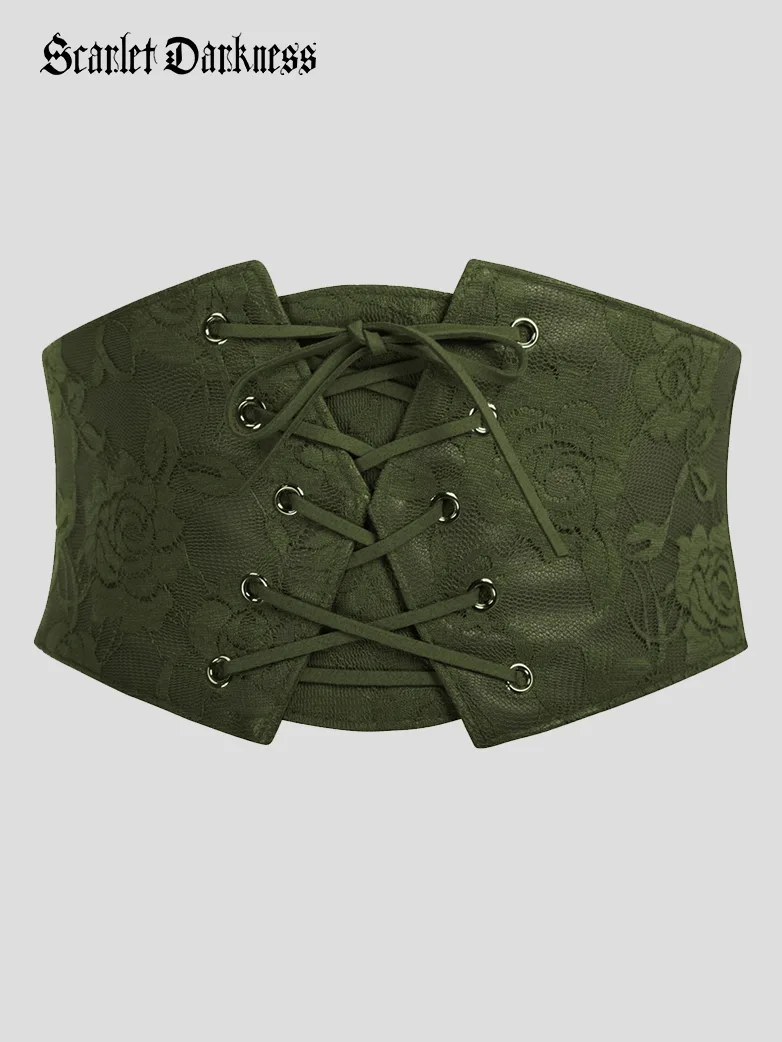 Lace Retro Vintage Elastic Lacing Corset Belts - Image 28