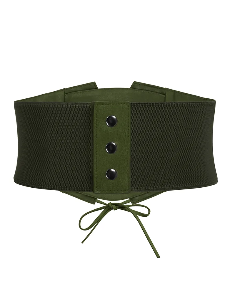 Lace Retro Vintage Elastic Lacing Corset Belts - Image 29