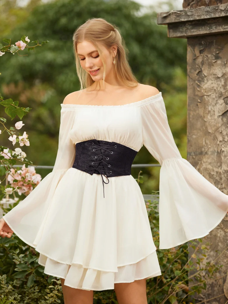 Lace Retro Vintage Elastic Lacing Corset Belts - Image 3