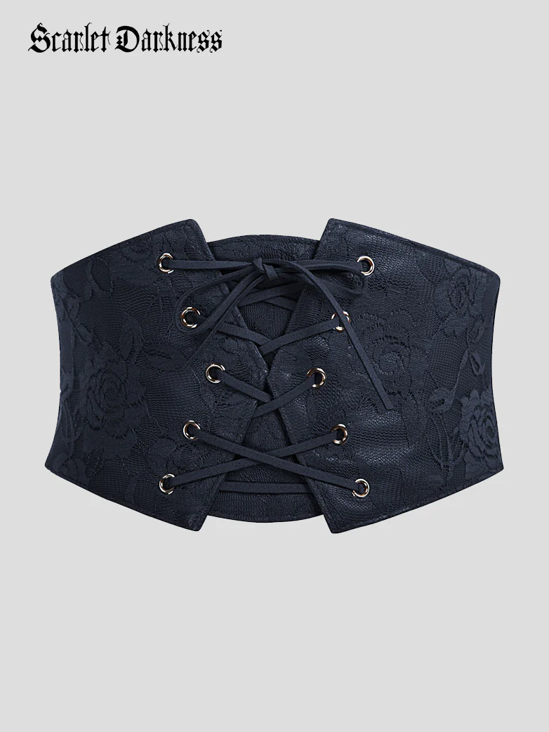 Lace Retro Vintage Elastic Lacing Corset Belts - Image 30